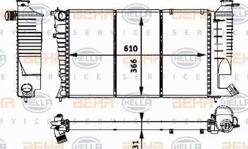 BEHR HELLA Service 8MK 376 717-641 - Radiators, Motora dzesēšanas sistēma ps1.lv