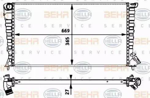 BEHR HELLA Service 8MK 376 717-601 - Radiators, Motora dzesēšanas sistēma ps1.lv