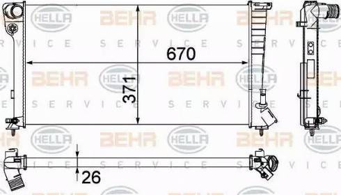 BEHR HELLA Service 8MK 376 717-611 - Radiators, Motora dzesēšanas sistēma ps1.lv