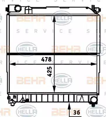 BEHR HELLA Service 8MK 376 717-681 - Radiators, Motora dzesēšanas sistēma ps1.lv