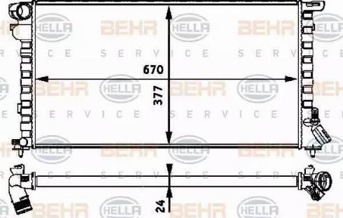 BEHR HELLA Service 8MK 376 717-631 - Radiators, Motora dzesēšanas sistēma ps1.lv