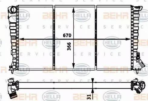 BEHR HELLA Service 8MK 376 717-621 - Radiators, Motora dzesēšanas sistēma ps1.lv