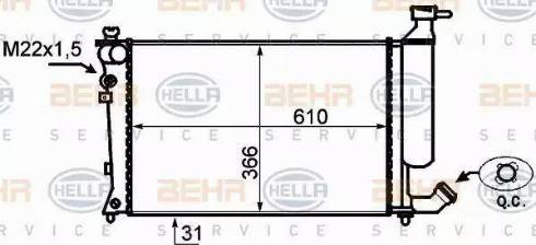 BEHR HELLA Service 8MK 376 717-171 - Radiators, Motora dzesēšanas sistēma ps1.lv