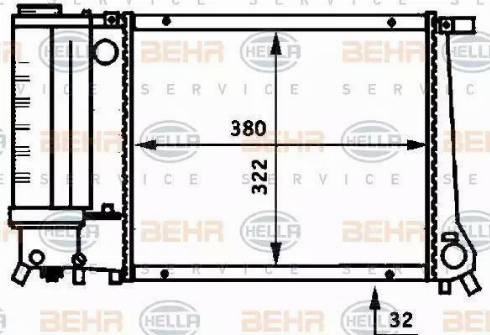 BEHR HELLA Service 8MK 376 717-224 - Radiators, Motora dzesēšanas sistēma ps1.lv