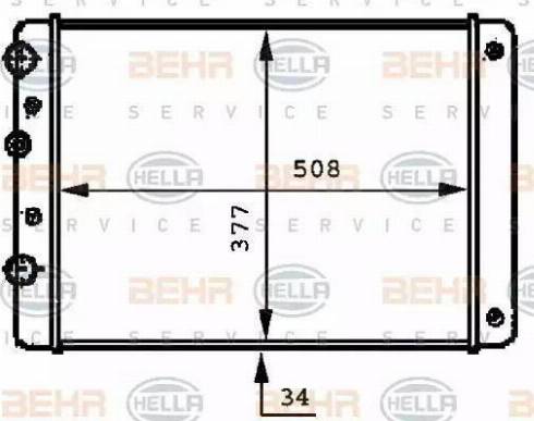 BEHR HELLA Service 8MK 376 717-711 - Radiators, Motora dzesēšanas sistēma ps1.lv