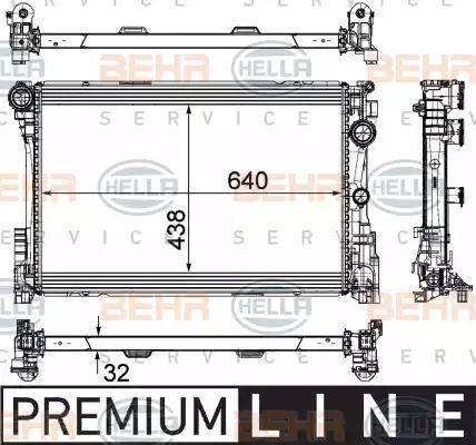 BEHR HELLA Service 8MK 376 780-691 - Radiators, Motora dzesēšanas sistēma ps1.lv