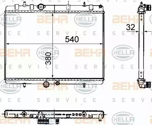 BEHR HELLA Service 8MK 376 781-111 - Radiators, Motora dzesēšanas sistēma ps1.lv