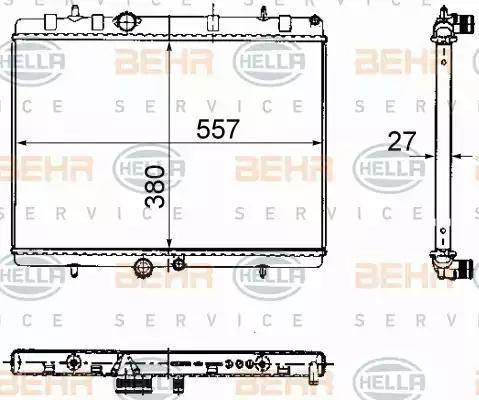 BEHR HELLA Service 8MK 376 781-121 - Radiators, Motora dzesēšanas sistēma ps1.lv