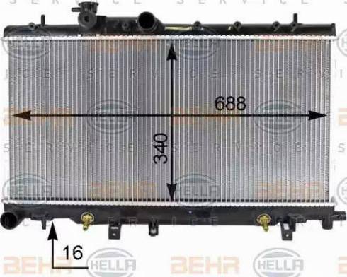 BEHR HELLA Service 8MK 376 787-661 - Radiators, Motora dzesēšanas sistēma ps1.lv