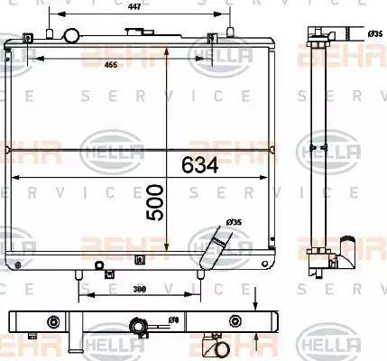 BEHR HELLA Service 8MK 376 787-111 - Radiators, Motora dzesēšanas sistēma ps1.lv