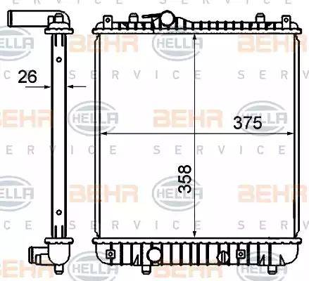 BEHR HELLA Service 8MK 376 735-081 - Radiators, Motora dzesēšanas sistēma ps1.lv