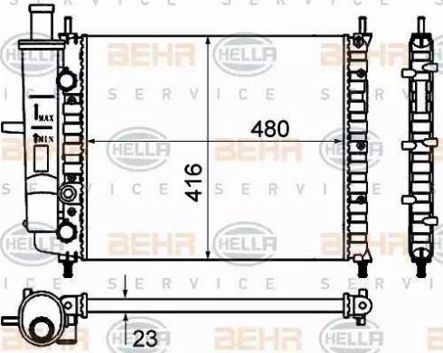 BEHR HELLA Service 8MK 376 735-111 - Radiators, Motora dzesēšanas sistēma ps1.lv