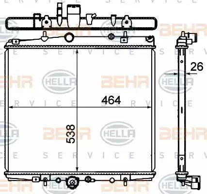 BEHR HELLA Service 8MK 376 735-321 - Radiators, Motora dzesēšanas sistēma ps1.lv