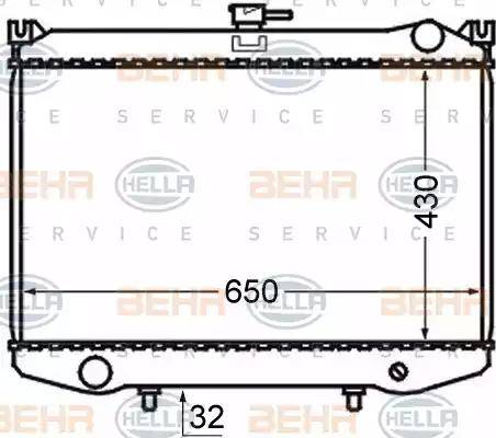 BEHR HELLA Service 8MK 376 724-481 - Radiators, Motora dzesēšanas sistēma ps1.lv