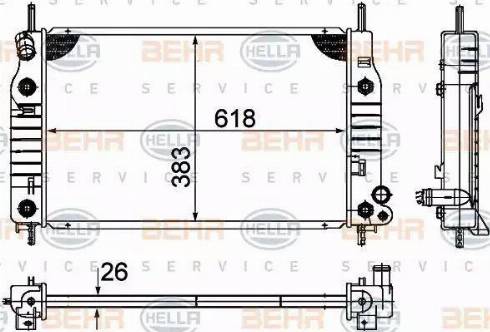 BEHR HELLA Service 8MK 376 724-541 - Radiators, Motora dzesēšanas sistēma ps1.lv