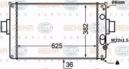 BEHR HELLA Service 8MK 376 724-504 - Radiators, Motora dzesēšanas sistēma ps1.lv