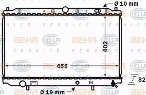 BEHR HELLA Service 8MK 376 724-751 - Radiators, Motora dzesēšanas sistēma ps1.lv