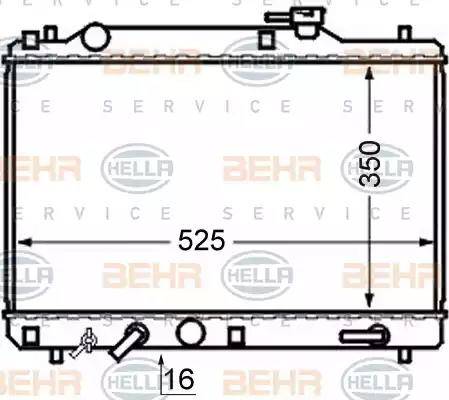 BEHR HELLA Service 8MK 376 724-701 - Radiators, Motora dzesēšanas sistēma ps1.lv