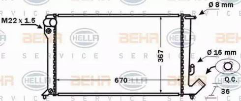 BEHR HELLA Service 8MK 376 724-711 - Radiators, Motora dzesēšanas sistēma ps1.lv