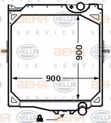 BEHR HELLA Service 8MK 376 726-591 - Radiators, Motora dzesēšanas sistēma ps1.lv