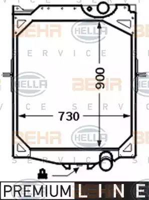 BEHR HELLA Service 8MK 376 726-551 - Radiators, Motora dzesēšanas sistēma ps1.lv