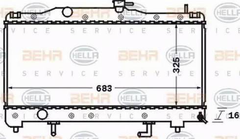 BEHR HELLA Service 8MK 376 726-561 - Radiators, Motora dzesēšanas sistēma ps1.lv