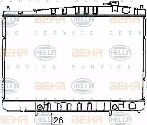 BEHR HELLA Service 8MK 376 726-521 - Radiators, Motora dzesēšanas sistēma ps1.lv