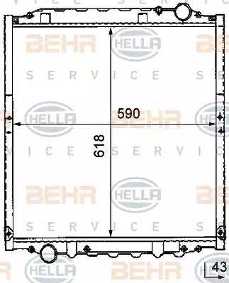 BEHR HELLA Service 8MK 376 726-641 - Radiators, Motora dzesēšanas sistēma ps1.lv