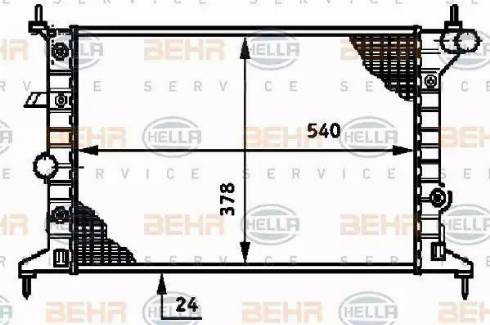 BEHR HELLA Service 8MK 376 720-401 - Radiators, Motora dzesēšanas sistēma ps1.lv