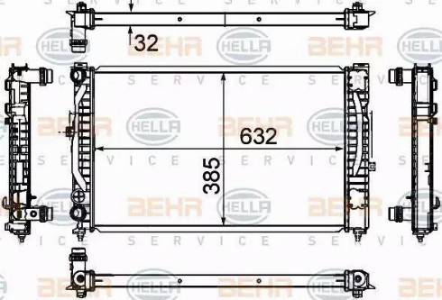 BEHR HELLA Service 8MK 376 720-591 - Radiators, Motora dzesēšanas sistēma ps1.lv