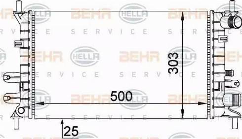 BEHR HELLA Service 8MK 376 720-191 - Radiators, Motora dzesēšanas sistēma ps1.lv