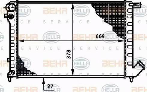 BEHR HELLA Service 8MK 376 720-241 - Radiators, Motora dzesēšanas sistēma ps1.lv