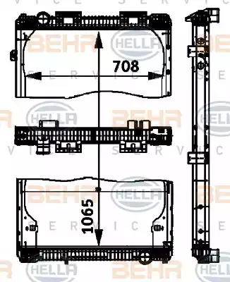 BEHR HELLA Service 8MK 376 721-471 - Radiators, Motora dzesēšanas sistēma ps1.lv