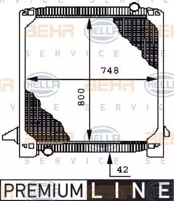 BEHR HELLA Service 8MK 376 721-591 - Radiators, Motora dzesēšanas sistēma ps1.lv