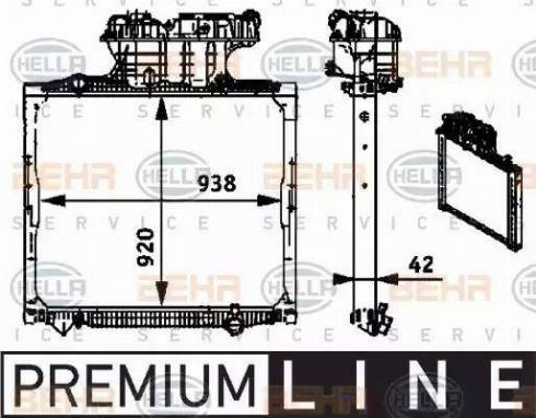 BEHR HELLA Service 8MK 376 721-681 - Radiators, Motora dzesēšanas sistēma ps1.lv