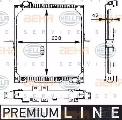 BEHR HELLA Service 8MK 376 721-151 - Radiators, Motora dzesēšanas sistēma ps1.lv