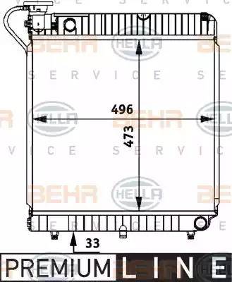 BEHR HELLA Service 8MK 376 721-361 - Radiators, Motora dzesēšanas sistēma ps1.lv