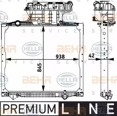 BEHR HELLA Service 8MK 376 728-661 - Radiators, Motora dzesēšanas sistēma ps1.lv