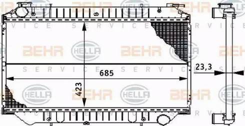 BEHR HELLA Service 8MK 376 722-581 - Radiators, Motora dzesēšanas sistēma ps1.lv