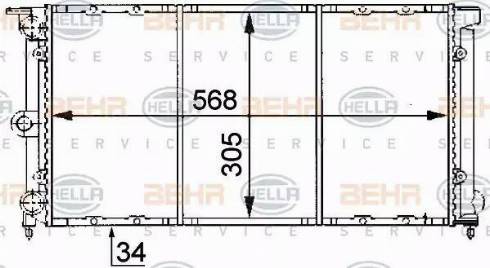 BEHR HELLA Service 8MK 376 722-631 - Radiators, Motora dzesēšanas sistēma ps1.lv