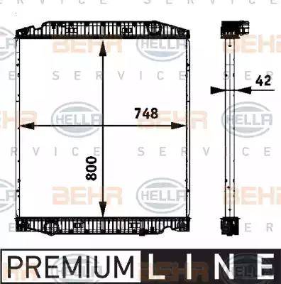 BEHR HELLA Service 8MK 376 722-081 - Radiators, Motora dzesēšanas sistēma ps1.lv