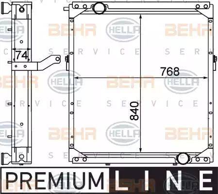 BEHR HELLA Service 8MK 376 774-501 - Radiators, Motora dzesēšanas sistēma ps1.lv