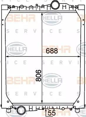 BEHR HELLA Service 8MK 376 774-521 - Radiators, Motora dzesēšanas sistēma ps1.lv