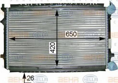 BEHR HELLA Service 8MK 376 775-581 - Radiators, Motora dzesēšanas sistēma ps1.lv