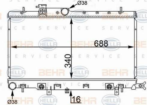 BEHR HELLA Service 8MK 376 775-644 - Radiators, Motora dzesēšanas sistēma ps1.lv