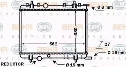 BEHR HELLA Service 8MK 376 771-411 - Radiators, Motora dzesēšanas sistēma ps1.lv