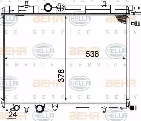 BEHR HELLA Service 8MK 376 771-511 - Radiators, Motora dzesēšanas sistēma ps1.lv