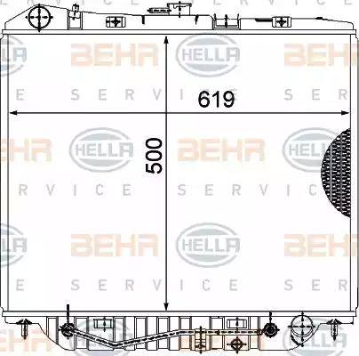 BEHR HELLA Service 8MK 376 771-101 - Radiators, Motora dzesēšanas sistēma ps1.lv