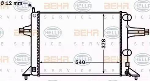 BEHR HELLA Service 8MK 376 771-121 - Radiators, Motora dzesēšanas sistēma ps1.lv