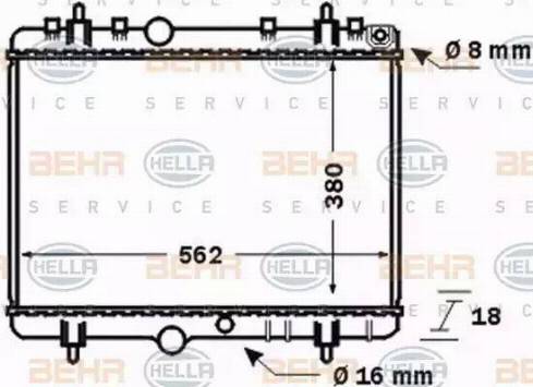 BEHR HELLA Service 8MK 376 771-391 - Radiators, Motora dzesēšanas sistēma ps1.lv